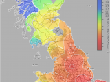 Chester On Map Of England Great Britain Rail Travel Times the Colour Scale Shown On
