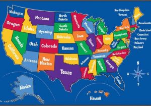 Childrens Map Of France Map Of United States for Kids Misc Maps for Kids Kids area Rugs