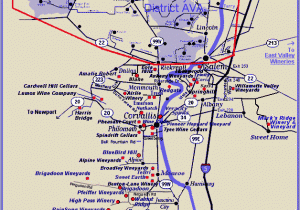 Christmas Valley oregon Map Map List Of southern Willamette Valley Wineries with Links to