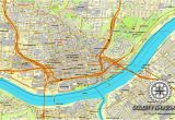 Cincinnati Ohio On Us Map Cincinnati Ohio Us Printable Vector Street City Plan Map Full