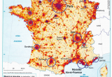 Cities In France Map France Population Density and Cities by Cecile Metayer Map