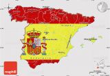 Cities In Spain Map Flag Map Of Spain