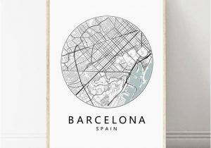 City Map Of Barcelona Spain Us 2 57 20 Off Barcelona Print City Map Poster Barcelona Typography Modern Wall Art Canvas Painting Print Spanish Scandi nordic Home Decor In