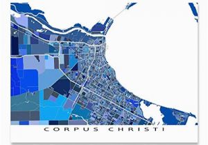 City Map Of Corpus Christi Texas Amazon Com Corpus Christi Map Print Texas Usa City Street Art