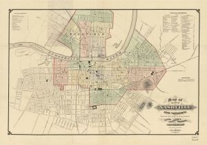 City Map Of Nashville Tennessee Map Of the City Of Nashville and Vicinity Library Of Congress