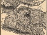Civil War Battles In Tennessee Map 1883 Battle Of Chattanooga Tennessee Civil War Map Antique