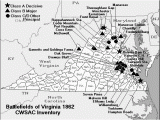 Civil War Battles In Tennessee Map Civil War Virginia 1862 Map Of Battles