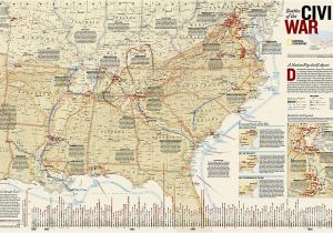 Civil War In Tennessee Map Battles Of the Civil War Wall Map 35 75 X 23 25 Inches Shop