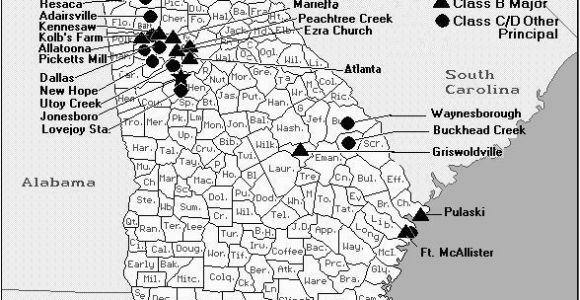 Civil War Sites In Georgia Map Related Image Maps Pinterest