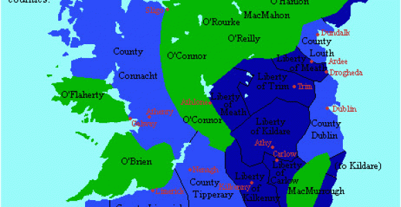 Clans Of Ireland Map the Map Makes A Strong Distinction Between Irish and Anglo