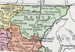 Clayton Georgia Map Rabun County Georgia 1911 Map Rand Mcnally Clayton Mountain