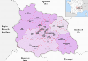 Clermont Ferrand France Map Datei Departement Puy De Da Me Arrondissement Kantone 2017