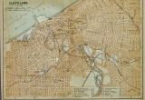 Cleveland Ohio Street Map Prints Old Rare Cleveland Ohio Antique Maps Prints