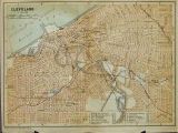 Cleveland Ohio Street Map Prints Old Rare Cleveland Ohio Antique Maps Prints