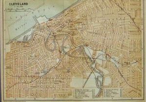 Cleveland Ohio Street Map Prints Old Rare Cleveland Ohio Antique Maps Prints