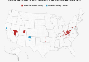 Clinton County Ohio Map Maps Show that Counties where Opioid Deaths are High Voted for Trump