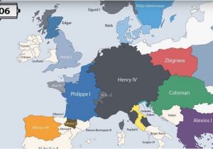 Clouds Map Europe Animation Presents the Rulers Of Europe Every Year since 400