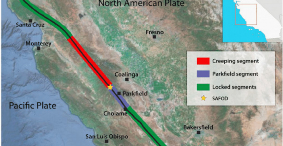 Coalinga California Map Map Of Earthquakes In California Location Map Of the San andreas