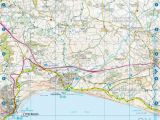 Coast to Coast Walk England Map south West Coast Path Dorset A Z Adventure atlas ordnance