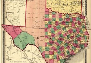 Colony Texas Map Texas Counties Map Published 1874 Maps Texas County Map Texas