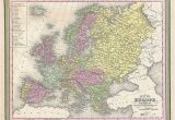 Color Coded Map Of Europe File 1850 Mitchell Map Of Europe Geographicus Europe