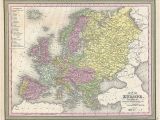 Color Coded Map Of Europe File 1850 Mitchell Map Of Europe Geographicus Europe