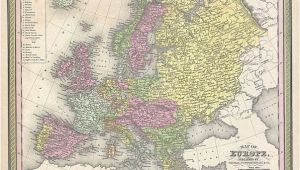Color Coded Map Of Europe File 1850 Mitchell Map Of Europe Geographicus Europe