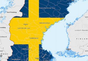 Color In Europe Map Flag Simple Map Of Sweden Single Color Outside Borders and