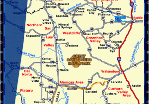 Colorado attractions Map south Central Colorado Map Co Vacation Directory