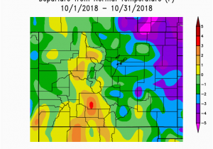 Colorado Average Temperature Map October Climate Review and November Preview