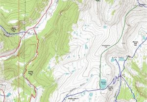 Colorado Campsites Map Blue Lake Loop south San Juan Wilderness Colorado Free topo Trail