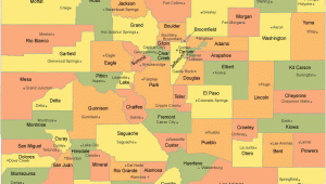 Colorado City Map with Counties Map Colorado County Map