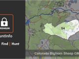 Colorado Elk Population Density Map Colorado Bighorn Sheep Hunting Unit S4 Huntinfo