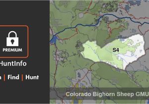 Colorado Elk Population Density Map Colorado Bighorn Sheep Hunting Unit S4 Huntinfo