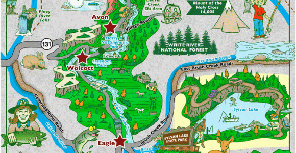 Colorado Fly Fishing Map Eagle River Vail area Fishing Map Colorado Vacation Directory