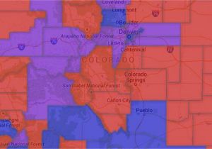 Colorado Geographical Map Map Colorado Voter Party Affiliation by County