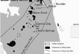 Colorado Gold Mines Map Map Showing Locations Of Major Alkalic Gold Deposits In Colorado and