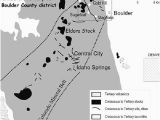 Colorado Gold Mines Map Map Showing Locations Of Major Alkalic Gold Deposits In Colorado and