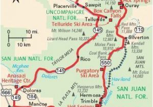 Colorado Highways Map the Winding Us Highway 550 is Also Known as the Million Dollar