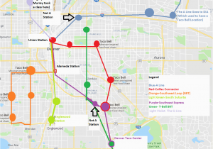 Colorado Light Rail Map Rtd Lightrail Brt Lines if Each Station Was at A Non Combination