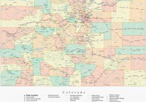 Colorado Map with Cities and towns Map Of Colorado towns Luxury Colorado County Map with Roads Fresh
