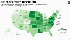 Colorado Marijuana Stores Map All 50 States Ranked by the Cost Of Weed Hint oregon Wins