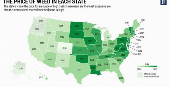 Colorado Marijuana Stores Map All 50 States Ranked by the Cost Of Weed Hint oregon Wins