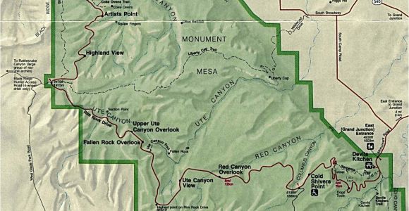 Colorado National Monument Map United States National Parks and Monuments Maps Perry Castaa Eda