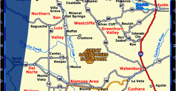 Colorado Passes Map south Central Colorado Map Co Vacation Directory