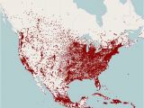 Colorado Population Density Map Mapped Population Density with A Dot for Each town