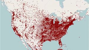 Colorado Population Density Map Mapped Population Density with A Dot for Each town