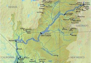 Colorado River Dams Map This Map Shows the Location Of Dams Along the Colorado River and Its