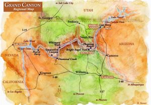 Colorado River Map Grand Canyon Map Of Sites Near Grand Canyon Grand Canyon Regional Map Grand