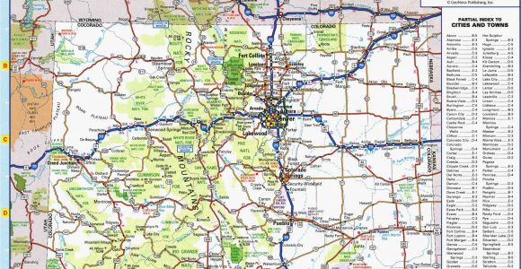 Colorado Road Map Printable Colorado Highway Map Awesome Colorado County Map with Roads Fresh